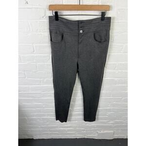 Ann Taylor Women's Ponte Knit Skinny Pants High Rise Stretch Heather Gray Size 8